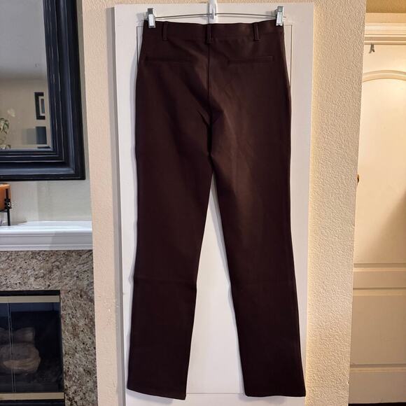 NWT Quince Ultra Stretch Ponte Straight Leg Pant Brown Medium Tall - Picture 5 of 8